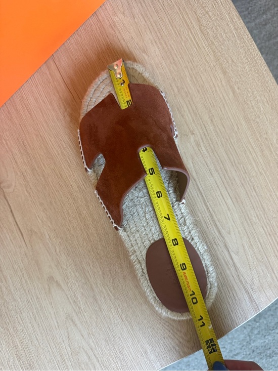 Hermes Size 42 Brown Suede Antigua Espadrille Slide (fits US Men’s 8-8.5)